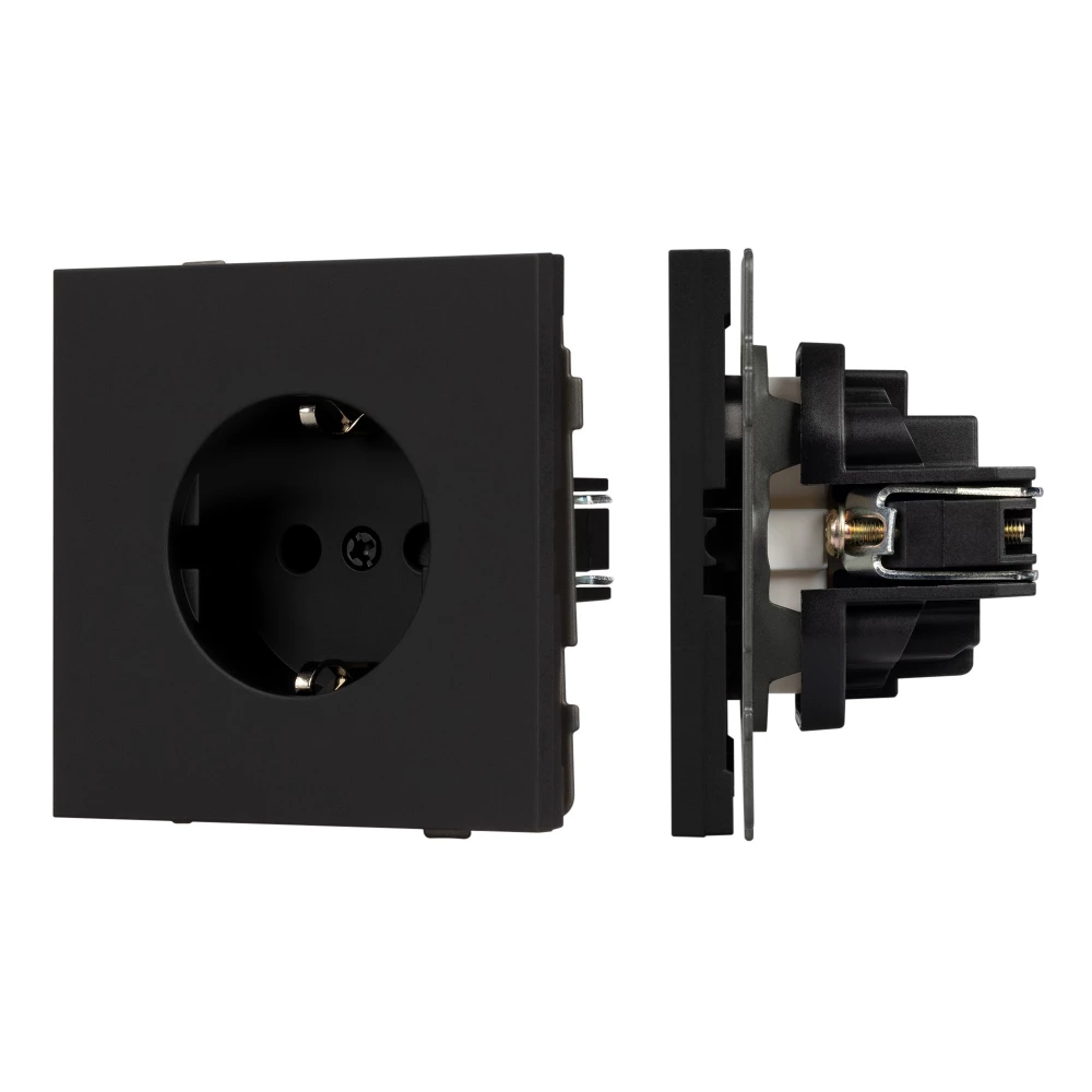 Механизм электрической розетки SCT-NOBE-MEU1-SFPL-BK (230V, 16A) (Arlight, Черный оникс) 054277 - Viokon.com