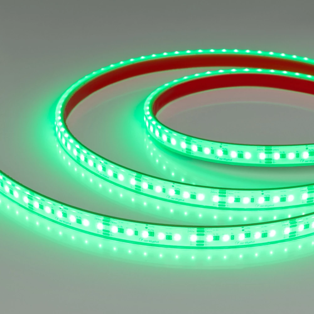 Лента герметичная DOT-PFS-X120-12mm 24V RGB (14 W/m, IP68, 5m) (Arlight, 5 лет) 058096 - Viokon.com