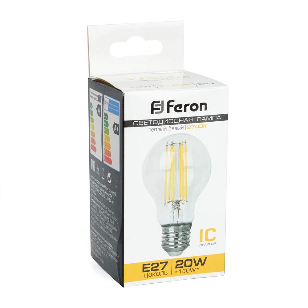 Лампа светодиодная Feron LB-620 Шар E27 20W 175-265V 2700K (38245) - Viokon.com