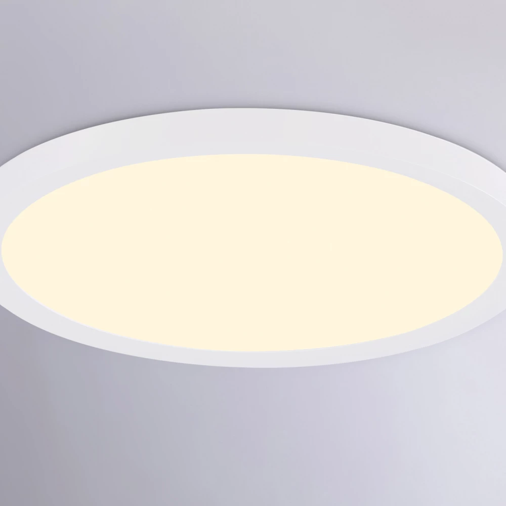 Светильник светодиодный ультратонкий 3000K-6500K с CCT-переключателем FZ1905 WH белый IP54 26W 3000K-6500K CCT-переключатель D370*25 (Без ПДУ) - Viokon.com