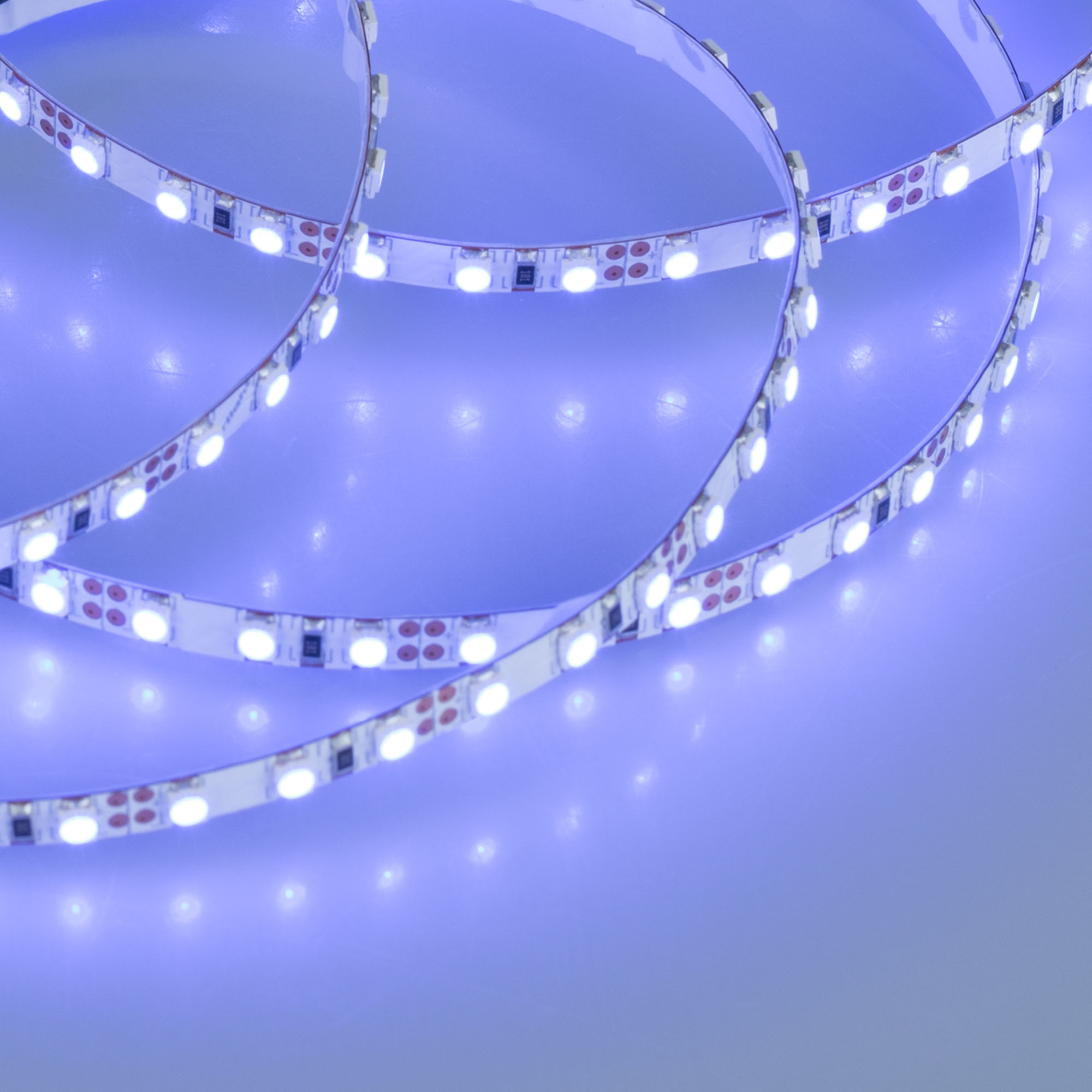 Лента RT 2-5000 12V Blue 5mm 2x (3528, 600 LED, LUX) (Arlight, 9.6 Вт/м, IP20) 015004(1) - Viokon.com