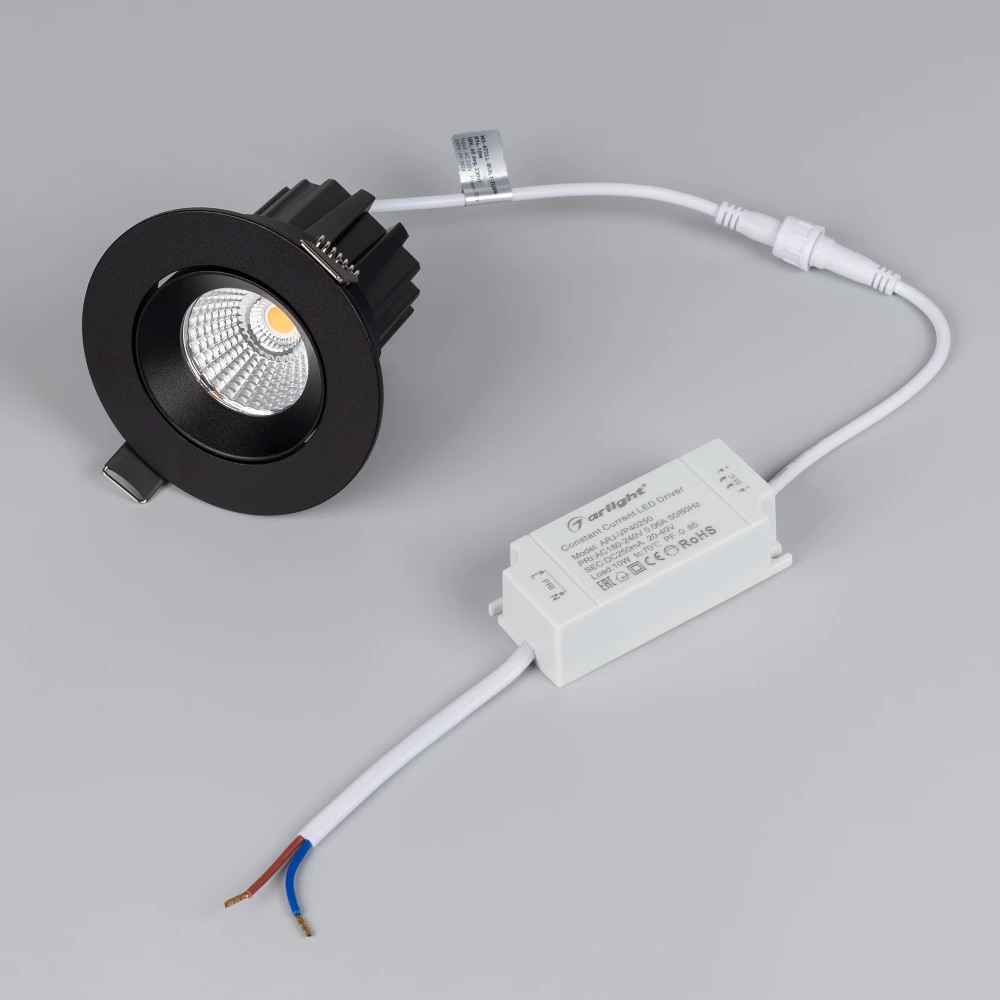 Светильник MS-ATOLL-BUILT-TURN-R94-10W Warm3000 (BK, 60 deg, 230V) (Arlight, IP54 Металл, 5 лет) 041574 - Viokon.com