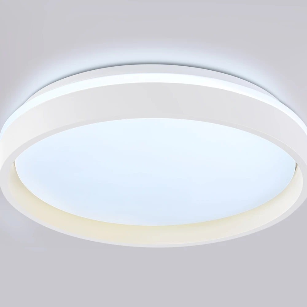 Светодиодный светильник RGB с пультом управления FZ601 WH/GD белый/золото IP20 46W 3000K-6500K+RGB D390*80 (ПДУ ИК) - Viokon.com