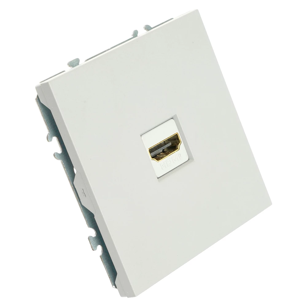 Розетка HDMI 2.0 Type A (механизм), STEKKER, серия Эмили, RST00-5118-01, белый фарфор, soft touch (50163) - Viokon.com