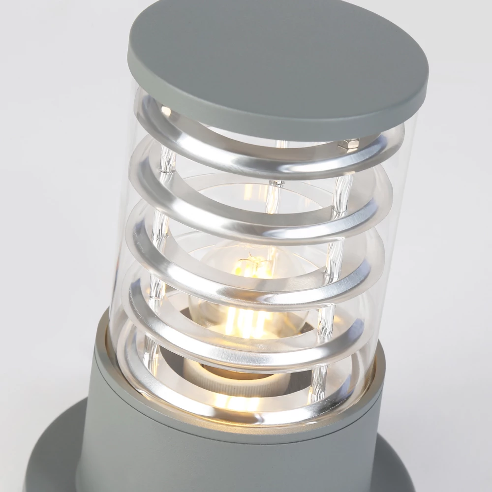 Уличный ландшафтный светильник ST2531 GR/CL серый/прозрачный IP54 E27 max 11W D108*200 - Viokon.com