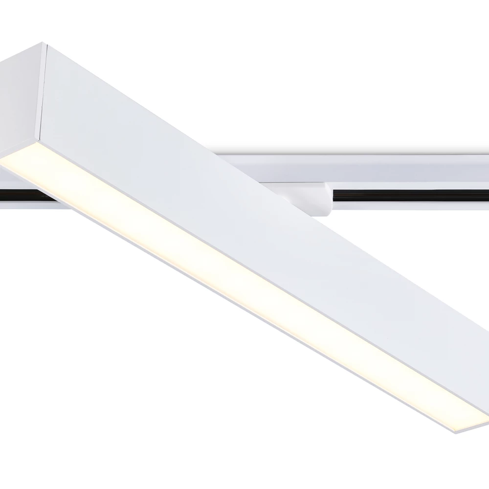 Трековый однофазный светодиодный светильник GL6769 WH белый LED 24W 3000K 600*22*48 - Viokon.com
