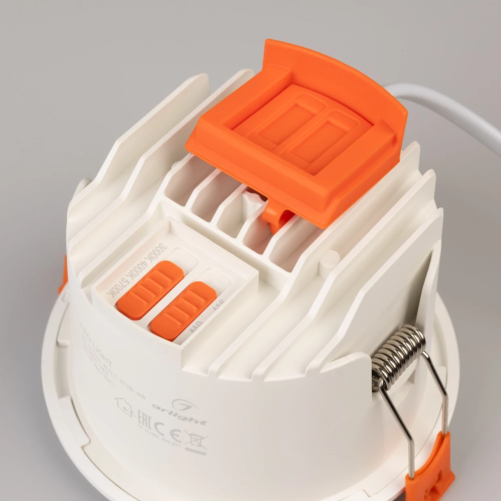 Светильник MS-ALORA-BUILT-R106-9W Day4000-MIX (WH, 40 deg, TRIAC) (Arlight, IP54 Пластик, 3 года) 048079 - Viokon.com