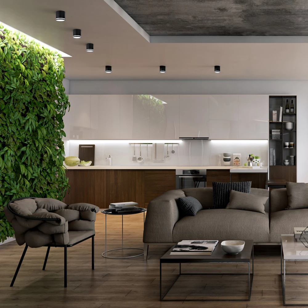 Светильник потолочный Feron HL362 LUNA 12W, 230V, GX53, черный (41997) - Viokon.com