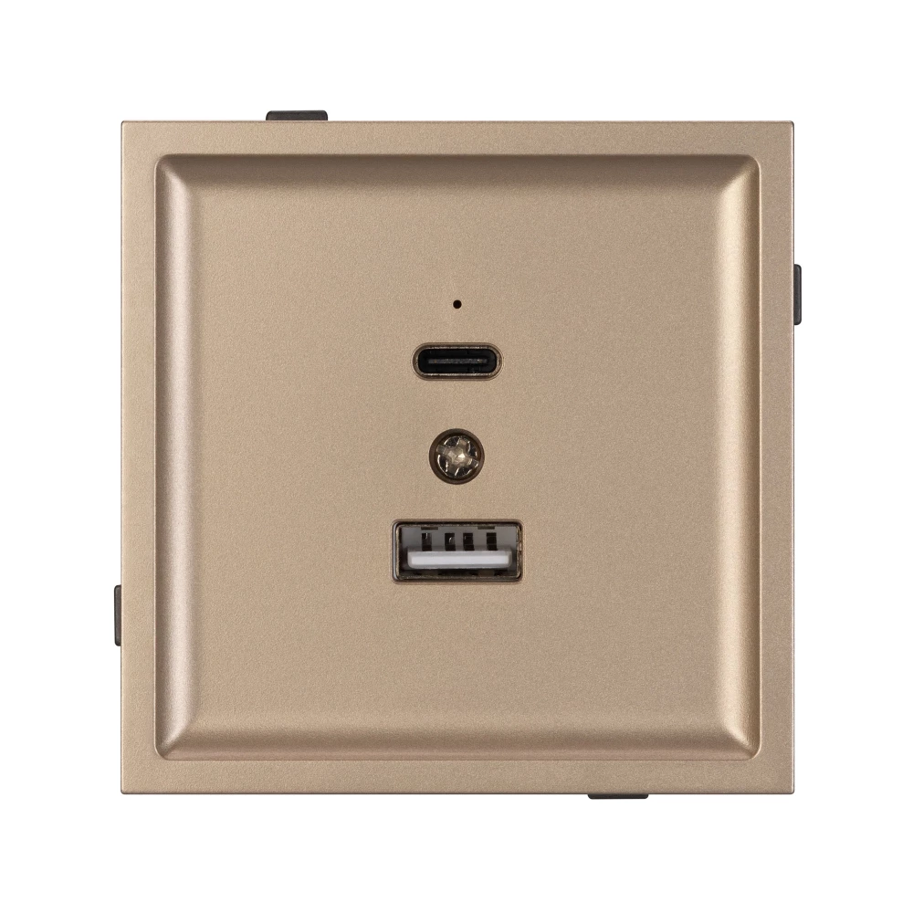 Механизм USB розетки SCT-TENDO-MUAC-PL-GD (5V, 3A, QC3) (Arlight, Песочный) 054097 - Viokon.com