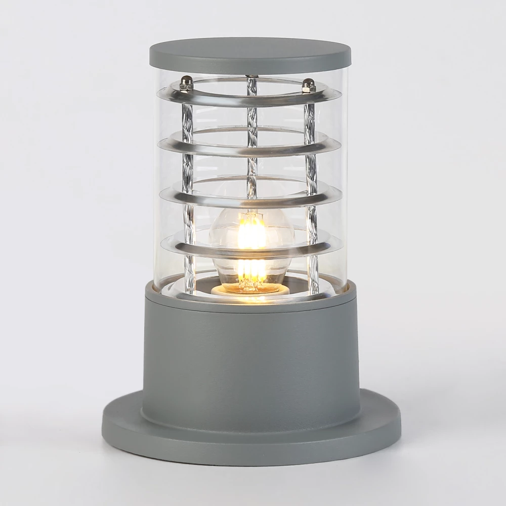 Уличный ландшафтный светильник ST2531 GR/CL серый/прозрачный IP54 E27 max 11W D108*200 - Viokon.com