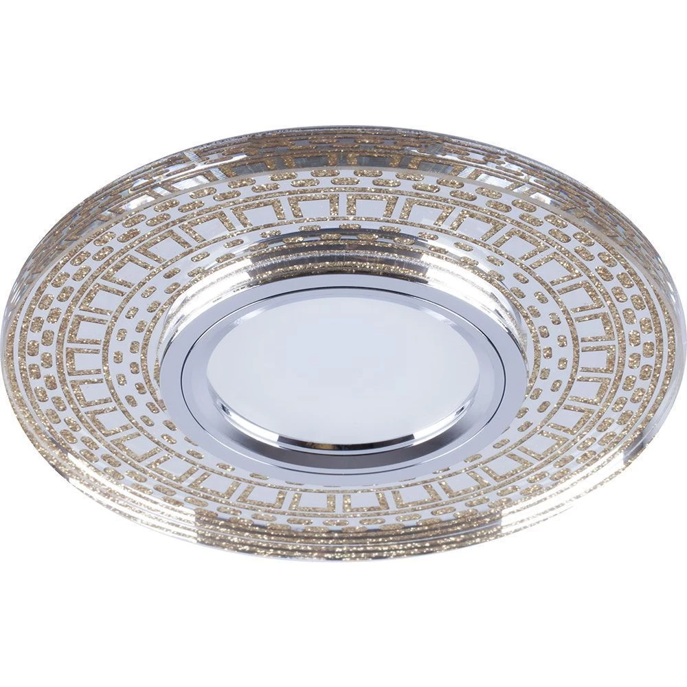 Светильник встраиваемый с LED подсветкой Feron CD981 потолочный MR16 G5.3 прозрачный, золото (32438) - Viokon.com