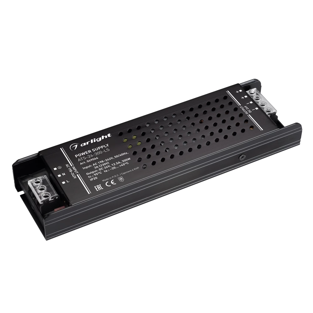Блок питания ATS-24-300-LS (24V, 12.5A, 300W) (Arlight, IP20 Сетка, 5 лет) 049066 - Viokon.com