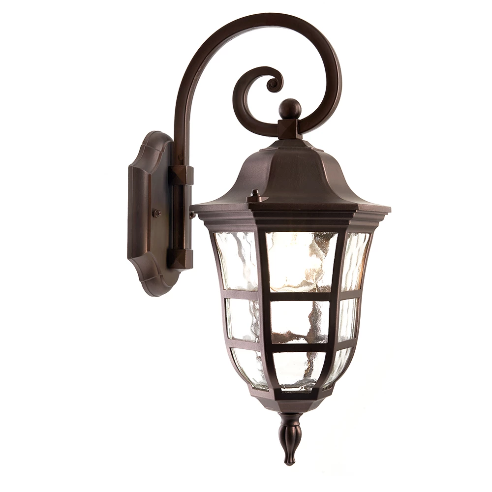 Светильник садово-парковый Feron PL691 на стену вниз 60W 230V E27, коричневый (11696) - Viokon.com