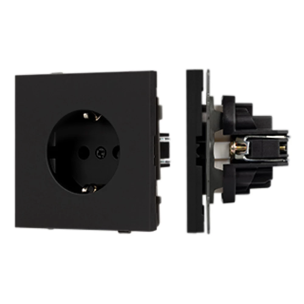 Механизм электрической розетки SCT-NOBE-MEU1-SFPL-BK (230V, 16A) (Arlight, Черный оникс) 054277 - Viokon.com