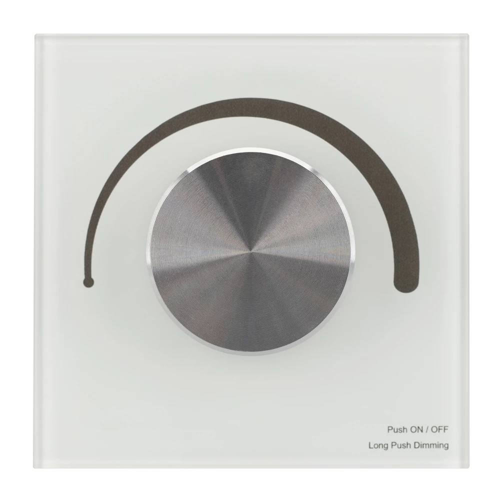 Панель SMART-P98-DIM-G-IN White (230V, 1.5A, 0/1-10V, Rotary, 2.4G) (Arlight, Стекло) 028432 - Viokon.com