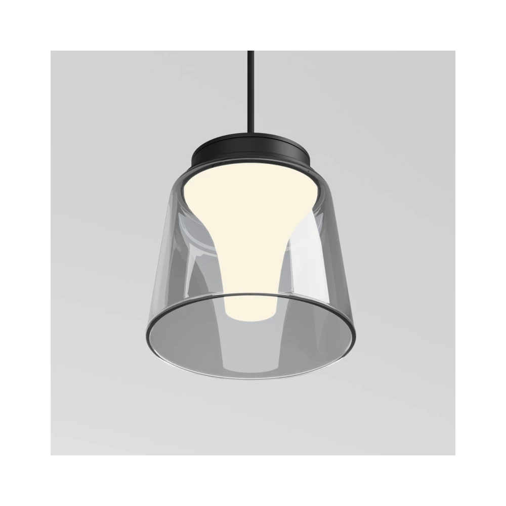 DK5317-BK Светильник для трека Air серия Hang 3000 со светодиодом 9086mm 48V DC 4W RA95 120 3000K IP20 черный алюминий стекло акрил - Viokon.com