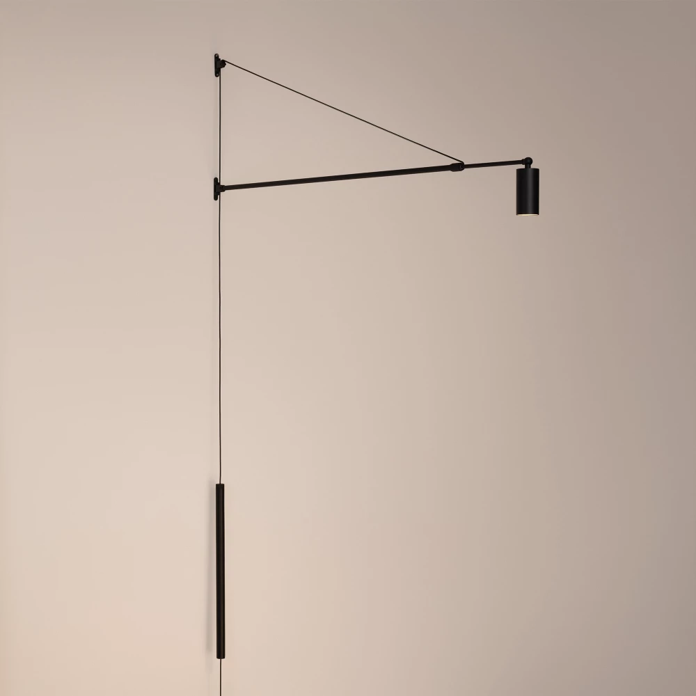 Светильник SP-KANEL-WALL-6W Warm3000 (BK, 36 deg, 230V, TELESCOPIC) (Arlight, IP20 Металл, 5 лет) 059601 - Viokon.com