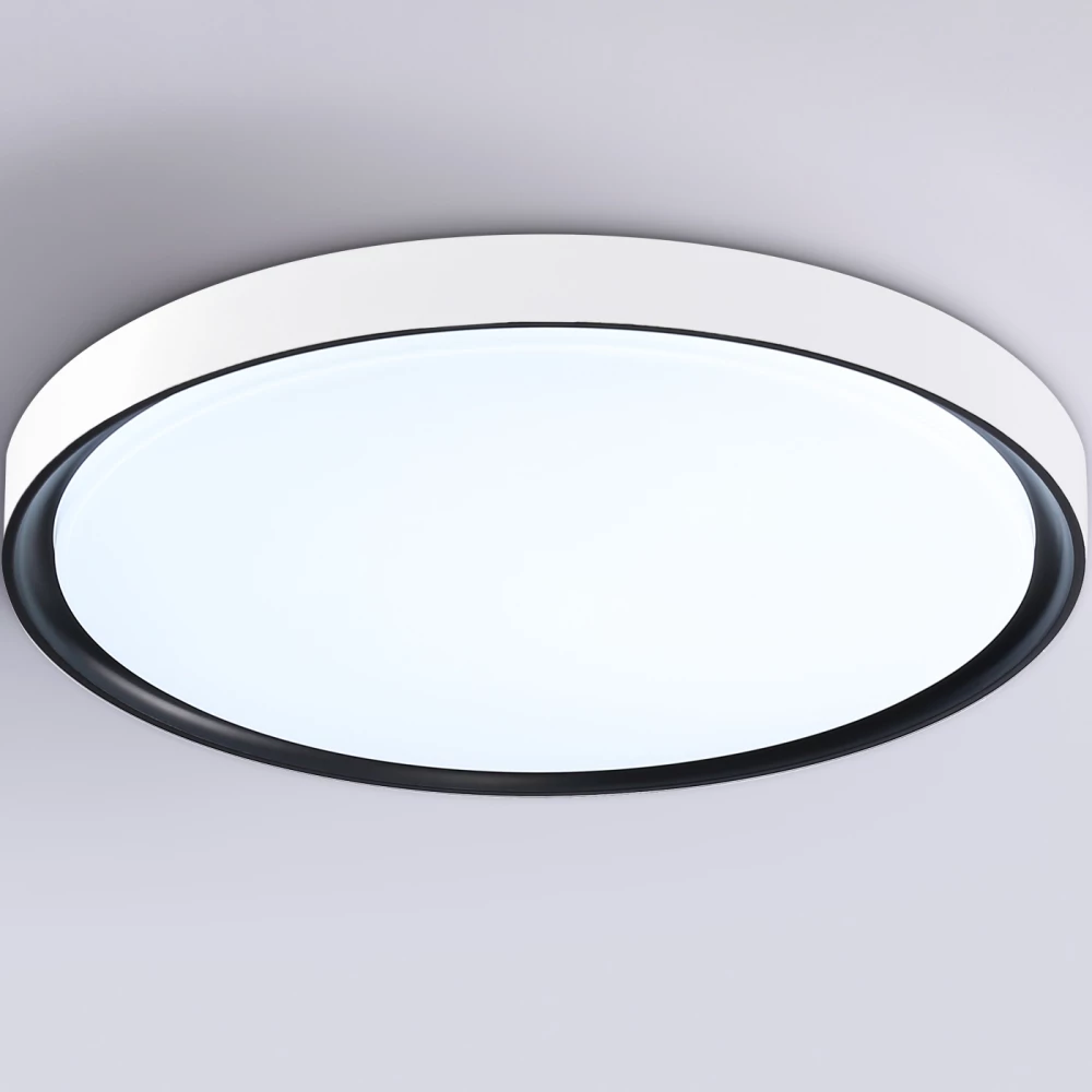 Потолочный светодиодный светильник с высокой степенью защиты IP54 FZ1247 WH/BK белый/черный IP54 20W 5000K D300*60 (Без ПДУ) - Viokon.com