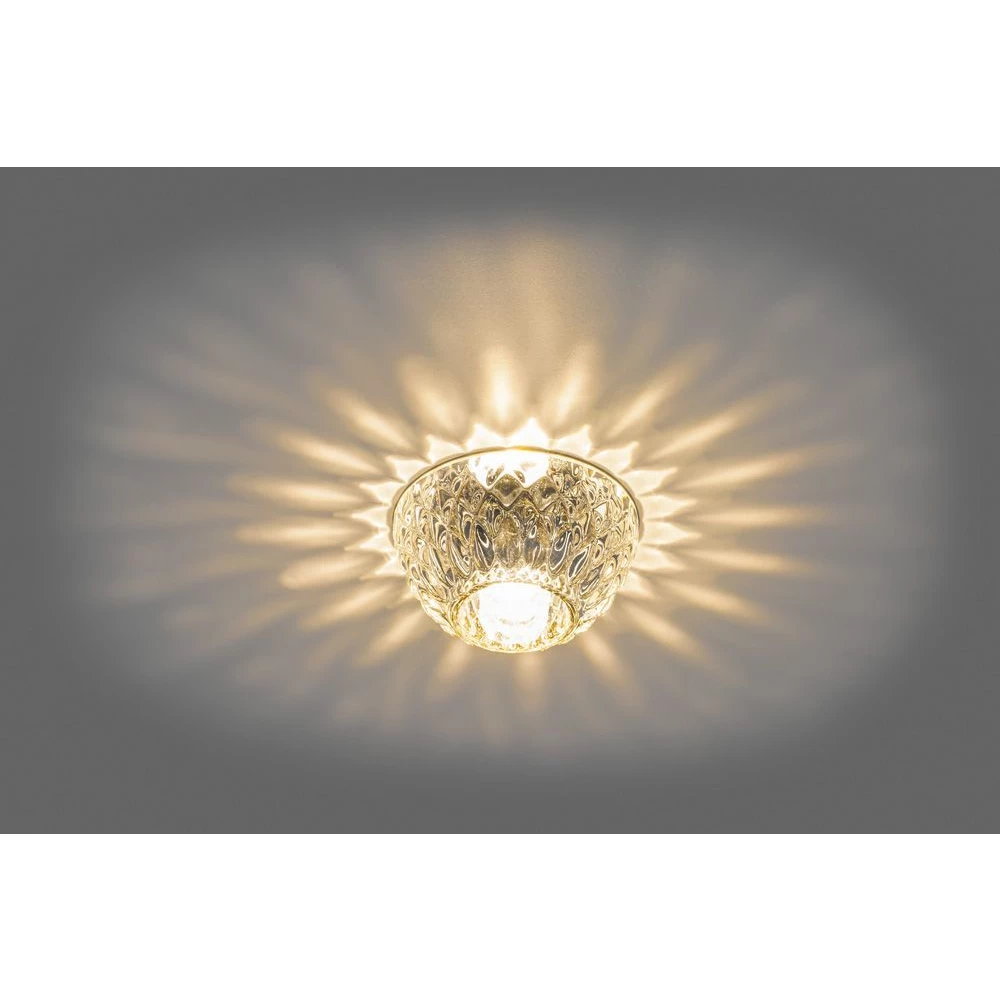 Светильник встраиваемый светодиодный Feron JD187 потолочный 10W 3000K прозрачно-золотистый (27824) - Viokon.com