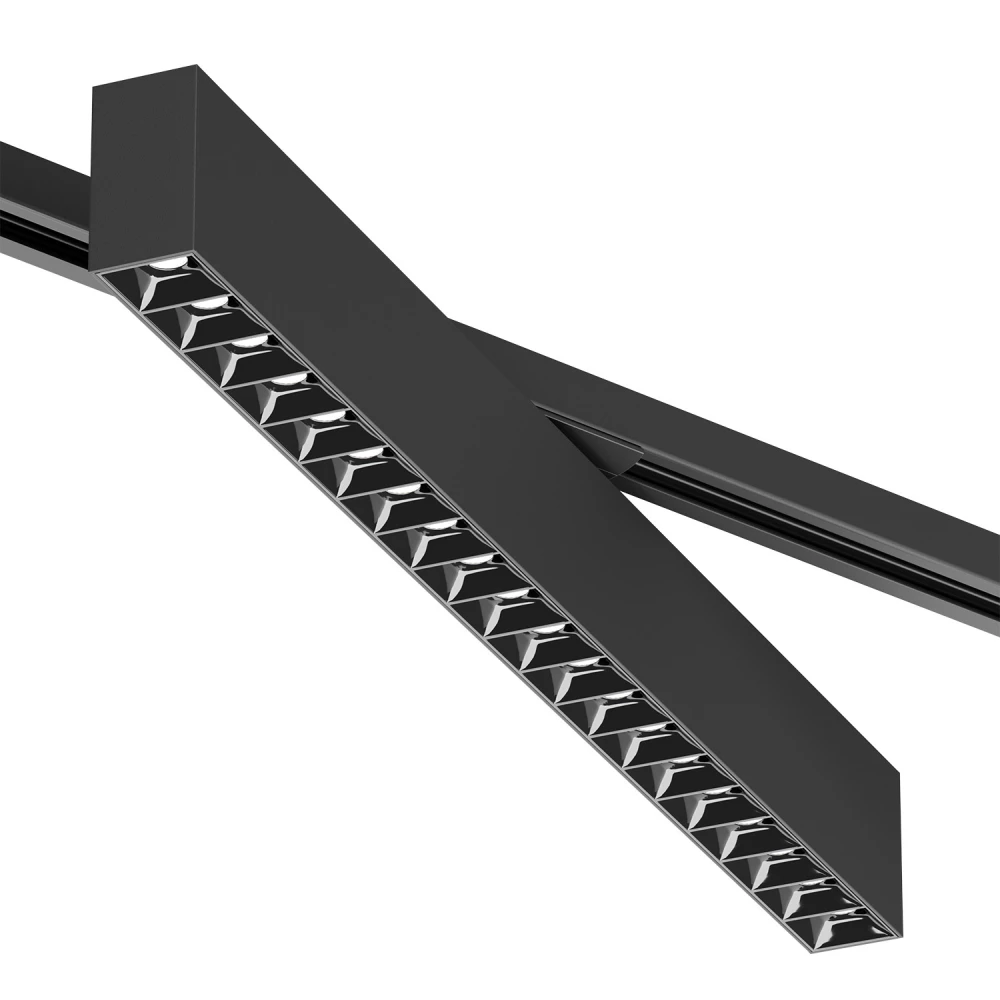 DK6644-BK Поворотный однофазный трековый светильник EDDER со светодиодом L538mm 220V 40W 30 4000K IP20 черный алюминий - Viokon.com