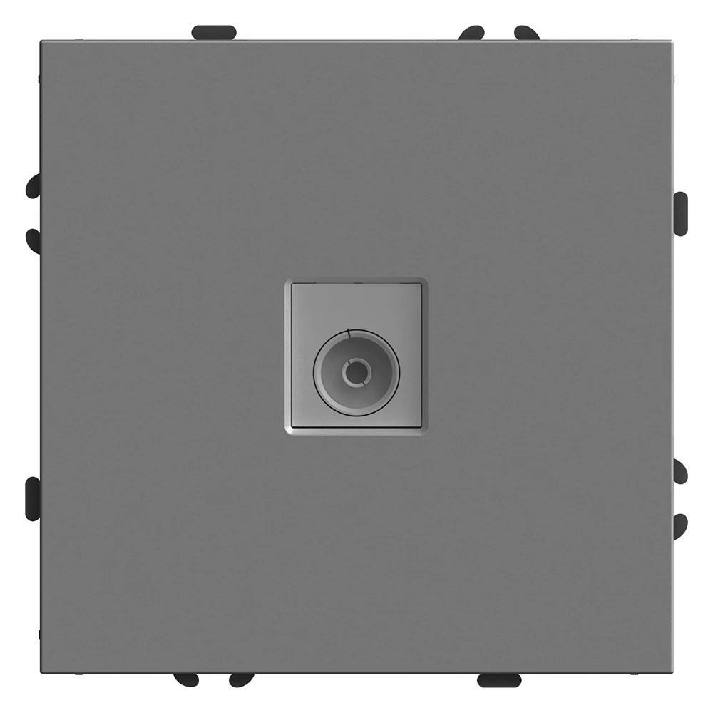 Розетка телевизионная 1-местная (механизм), STEKKER, 75 Ом, 5-862МГц, серия Эмили, RST00-5108-10, платиново-серый, soft touch (49953) - Viokon.com