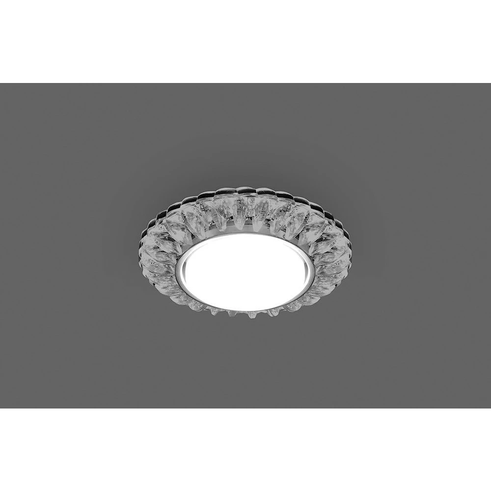 Светильник встраиваемый с белой LED подсветкой Feron CD4026 потолочный GX53 без лампы прозрачный (29540) - Viokon.com