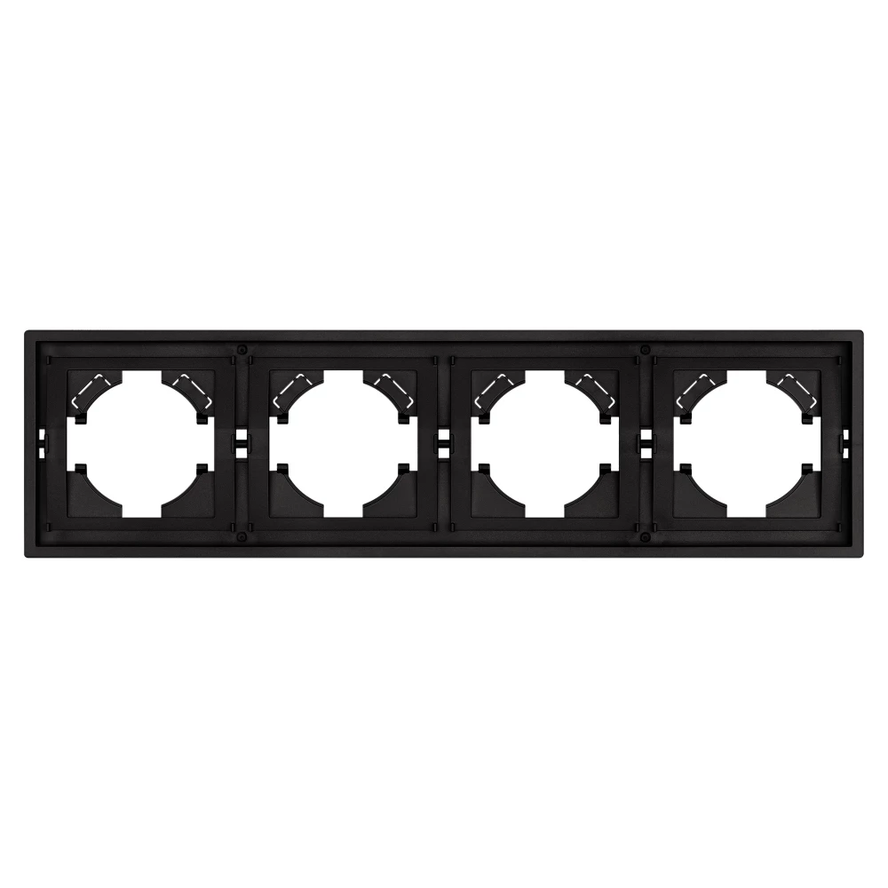 Рамка пластиковая FRM-TENDO-SFPL-4-BK (Arlight, Матовый черный) 054654 - Viokon.com