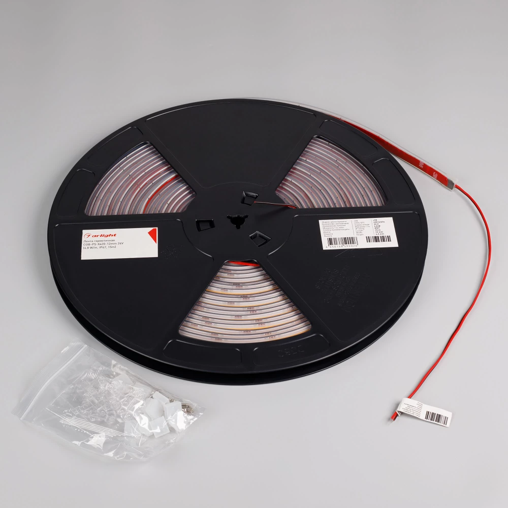 Лента герметичная COB-PS-X420-12mm 24V Day4000 (4.8 W/m, IP67, 15m) (Arlight, 5 лет) 049054 - Viokon.com