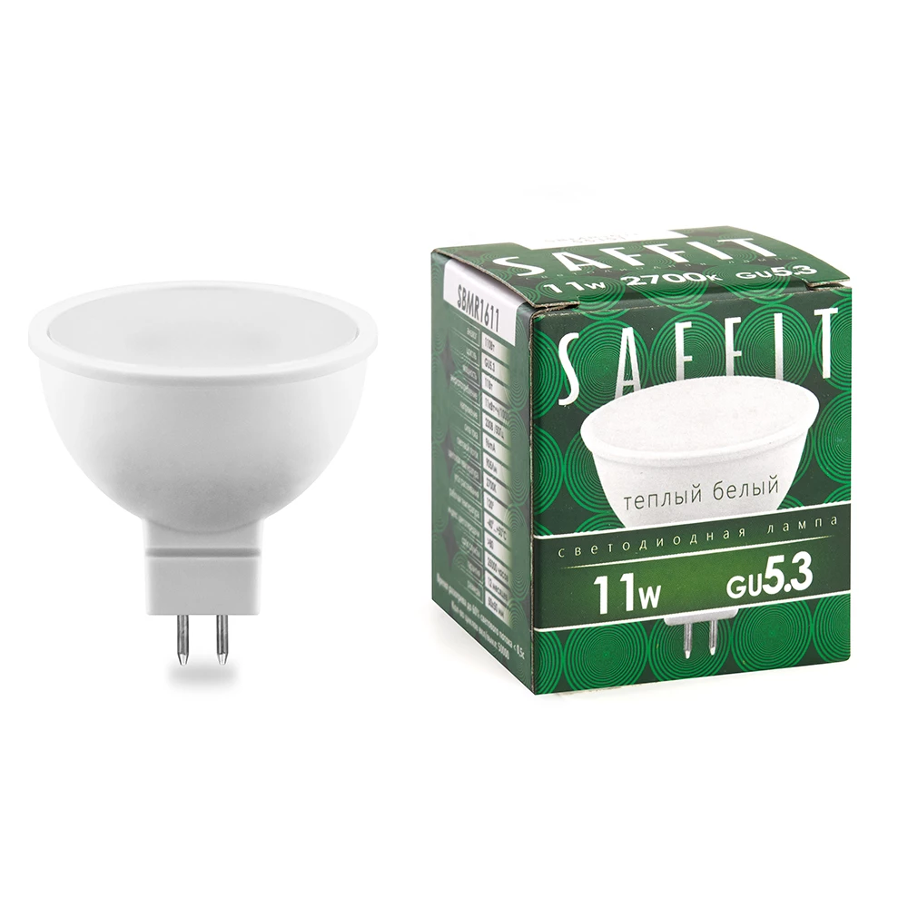 Лампа светодиодная SAFFIT SBMR1611 MR16 GU5.3 11W 230V 2700K (55151) - Viokon.com