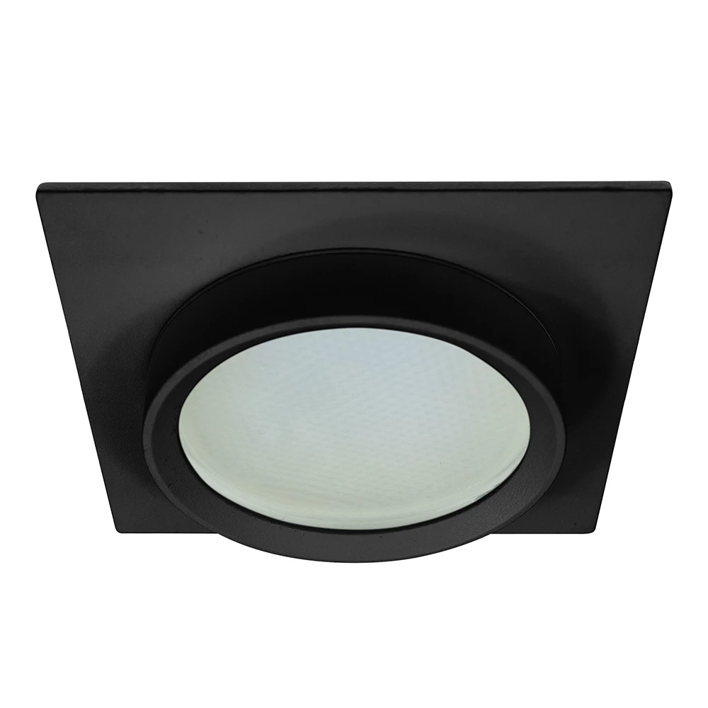 Светильник встраиваемый Feron DL505 потолочный GX53 черный квадрат IP44 (51104) - Viokon.com
