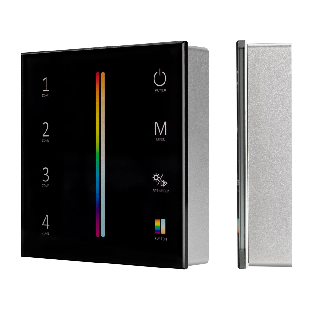 Панель Sens SMART-P55-MULTI Black (3V, 4 зоны, 2.4G) (Arlight, IP20 Пластик, 5 лет) 028310 - Viokon.com