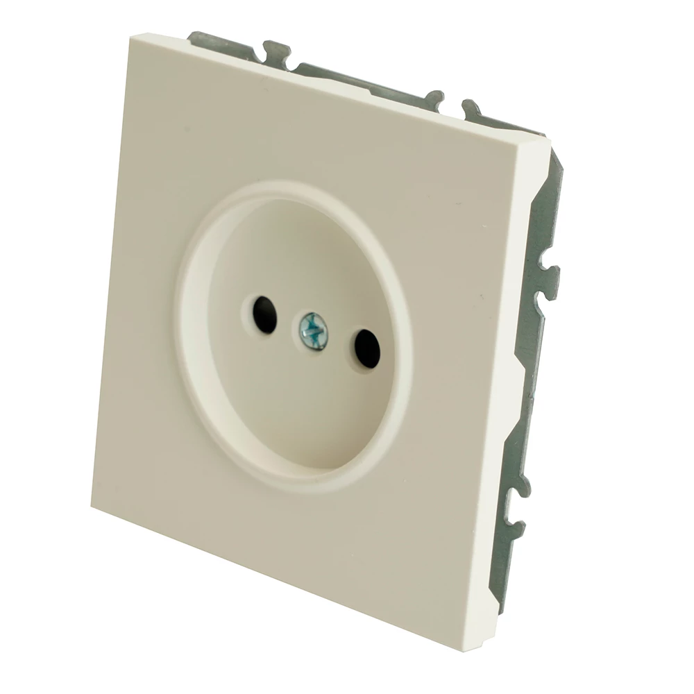 Розетка 1-местная с защитной шторкой (механизм), STEKKER, б/з, 250В, 16А, серия Эмили, RST16-5109-01 , белый фарфор, soft touch (49876) - Viokon.com