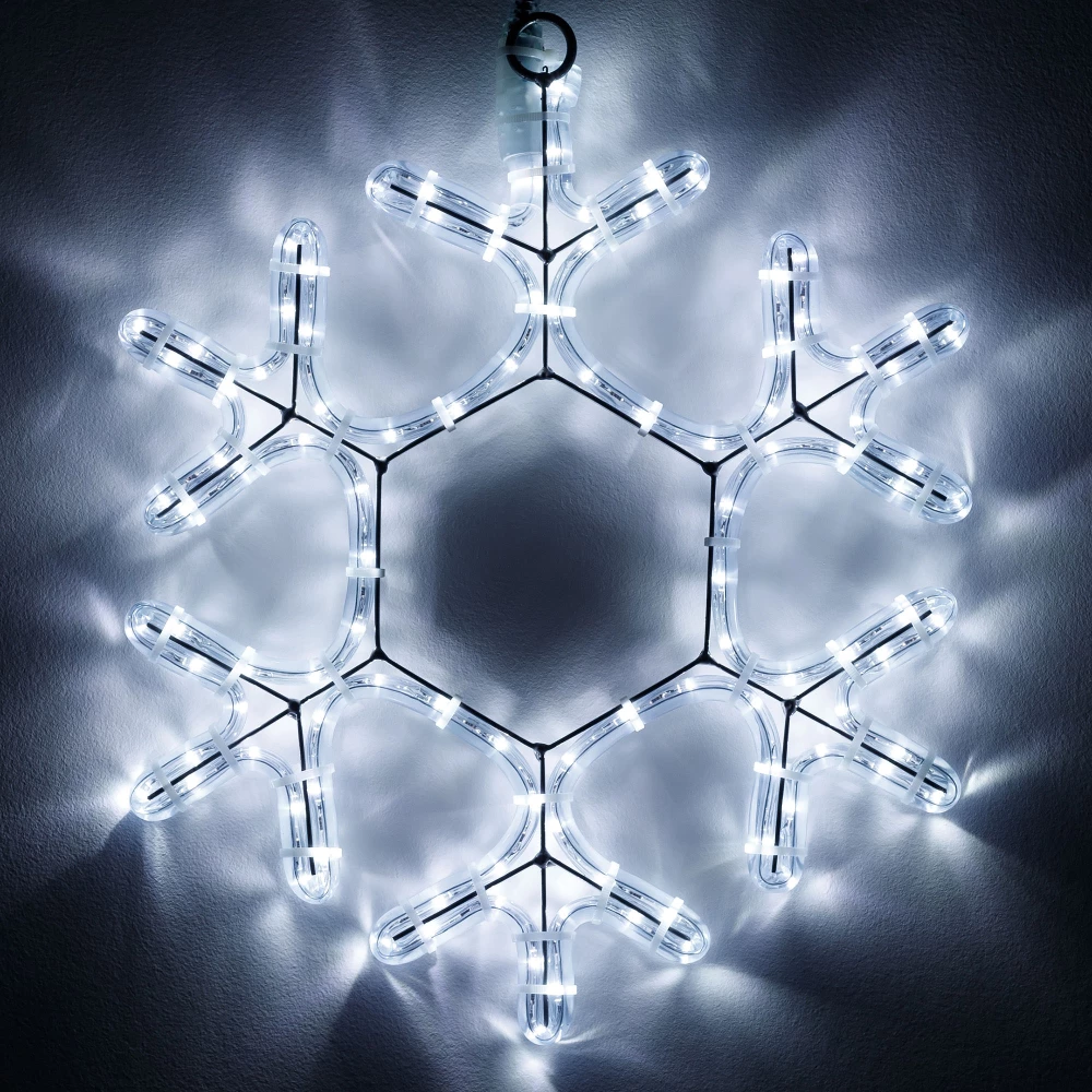 Фигура светодиодная ARD-SNOWFLAKE-M7-450x375-108LED White (230V, 6.5W) (Ardecoled, IP65) 034249 - Viokon.com