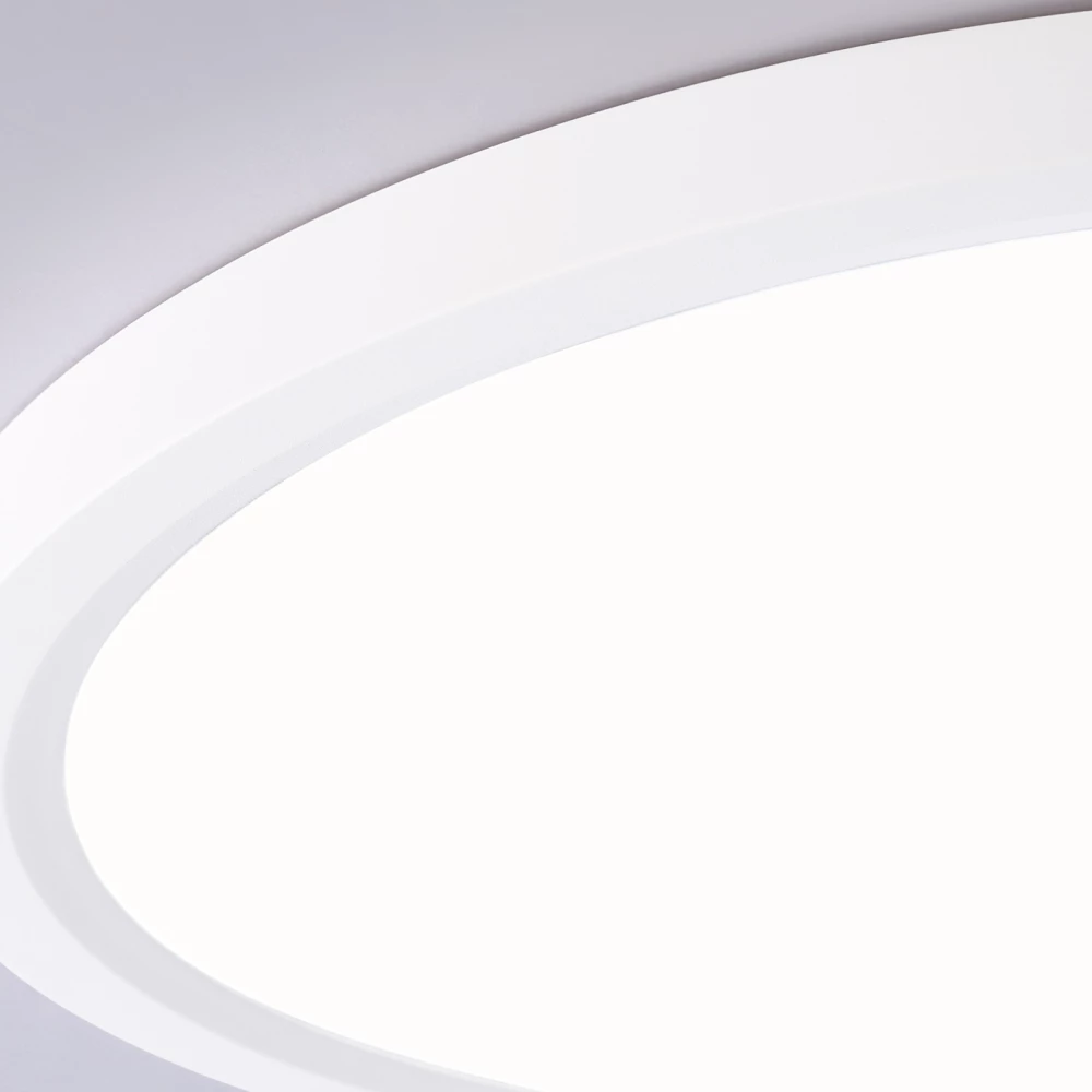 Светильник светодиодный ультратонкий 3000K-6500K с CCT-переключателем FZ1905 WH белый IP54 26W 3000K-6500K CCT-переключатель D370*25 (Без ПДУ) - Viokon.com