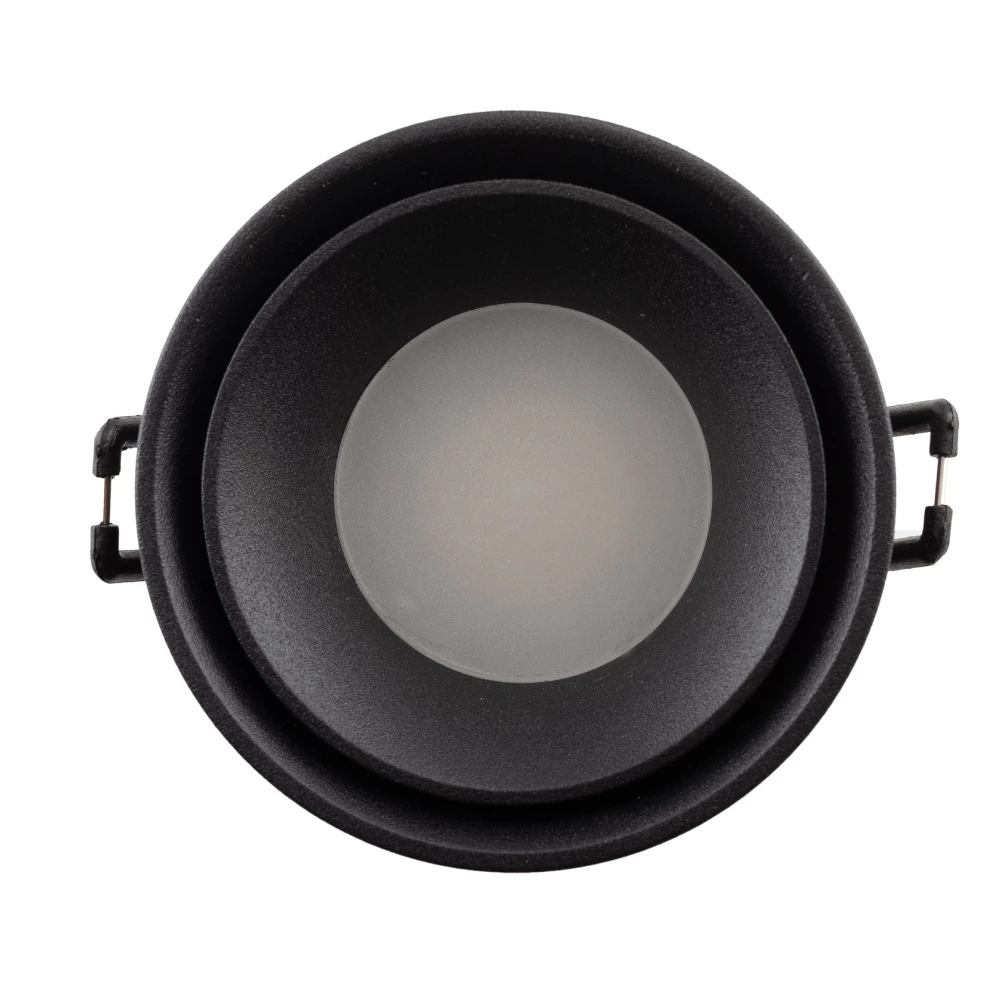 DK2403-BK Встраиваемый светильник влагозащ IP 44 10 Вт GU10 черный алюминий - Viokon.com