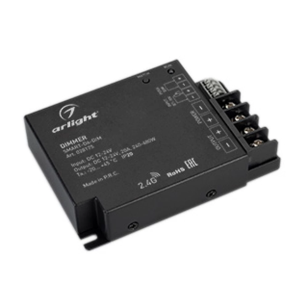 Диммер SMART-D6-DIM (12-24V, 1x20A, 2.4G) (Arlight, IP20 Металл, 5 лет) 028175 - Viokon.com
