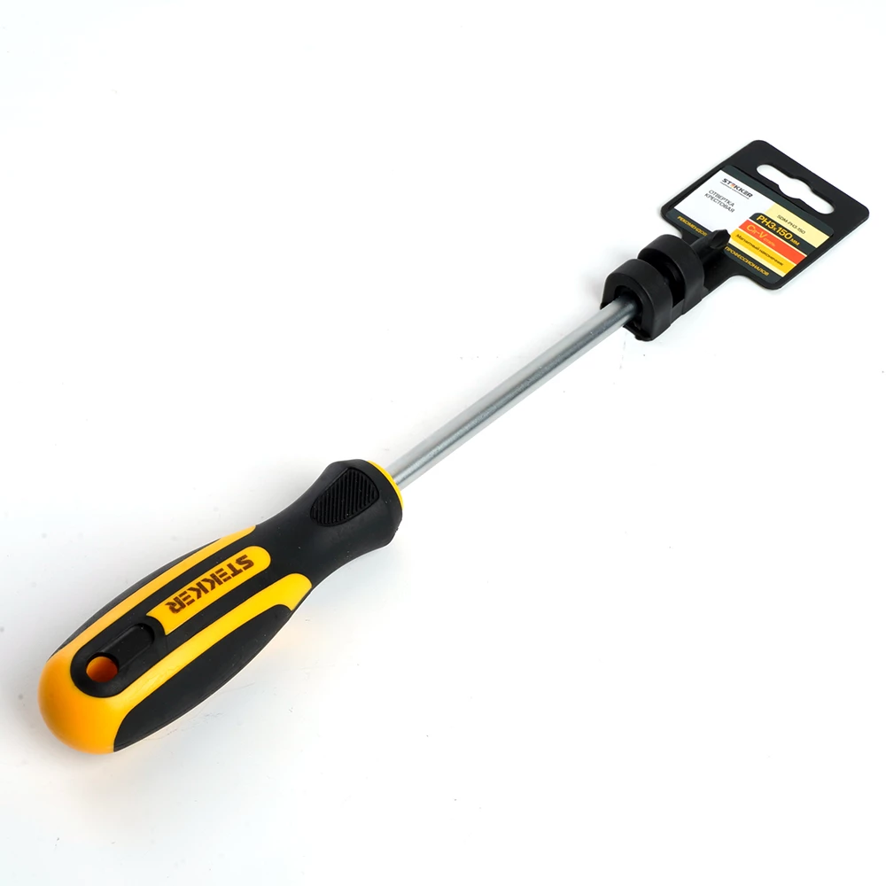 Отвертка крестовая STEKKER Ph 3 х 150 мм, Cr-V, SDM-PH3-150 (39771) - Viokon.com