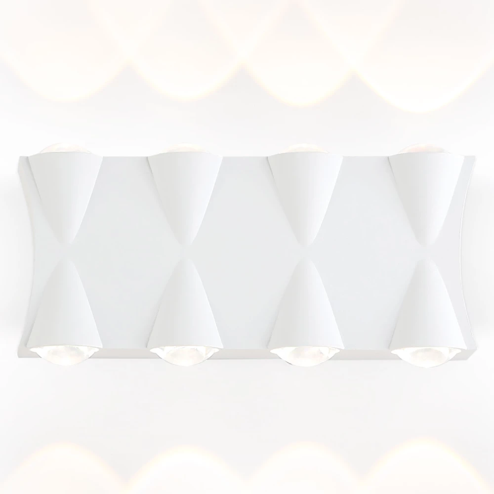 Уличный настенный светодиодный светильник IP54 ST4490/8 WH белый LED 4200K 8W IP54 190*80*45 - Viokon.com