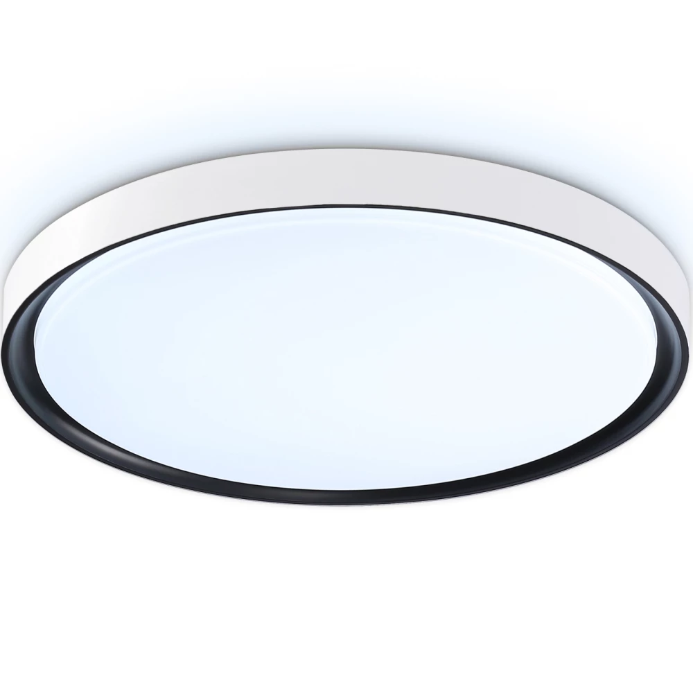 Потолочный светодиодный светильник с высокой степенью защиты IP54 FZ1247 WH/BK белый/черный IP54 20W 5000K D300*60 (Без ПДУ) - Viokon.com