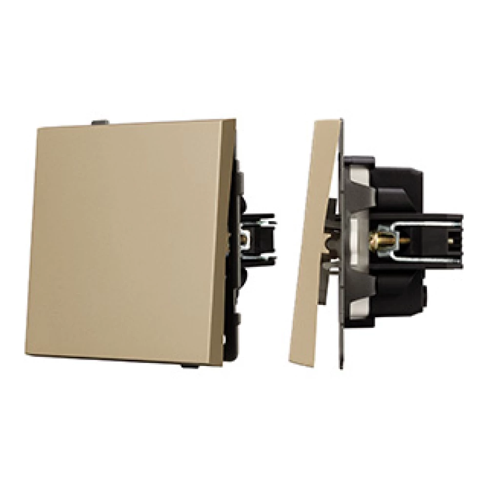 Механизм выключателя одноклавишный непроходной SWT-TENDO-MK01-SFPL-GD (230V, 10A) (Arlight, Матовый песочный) 054567 - Viokon.com