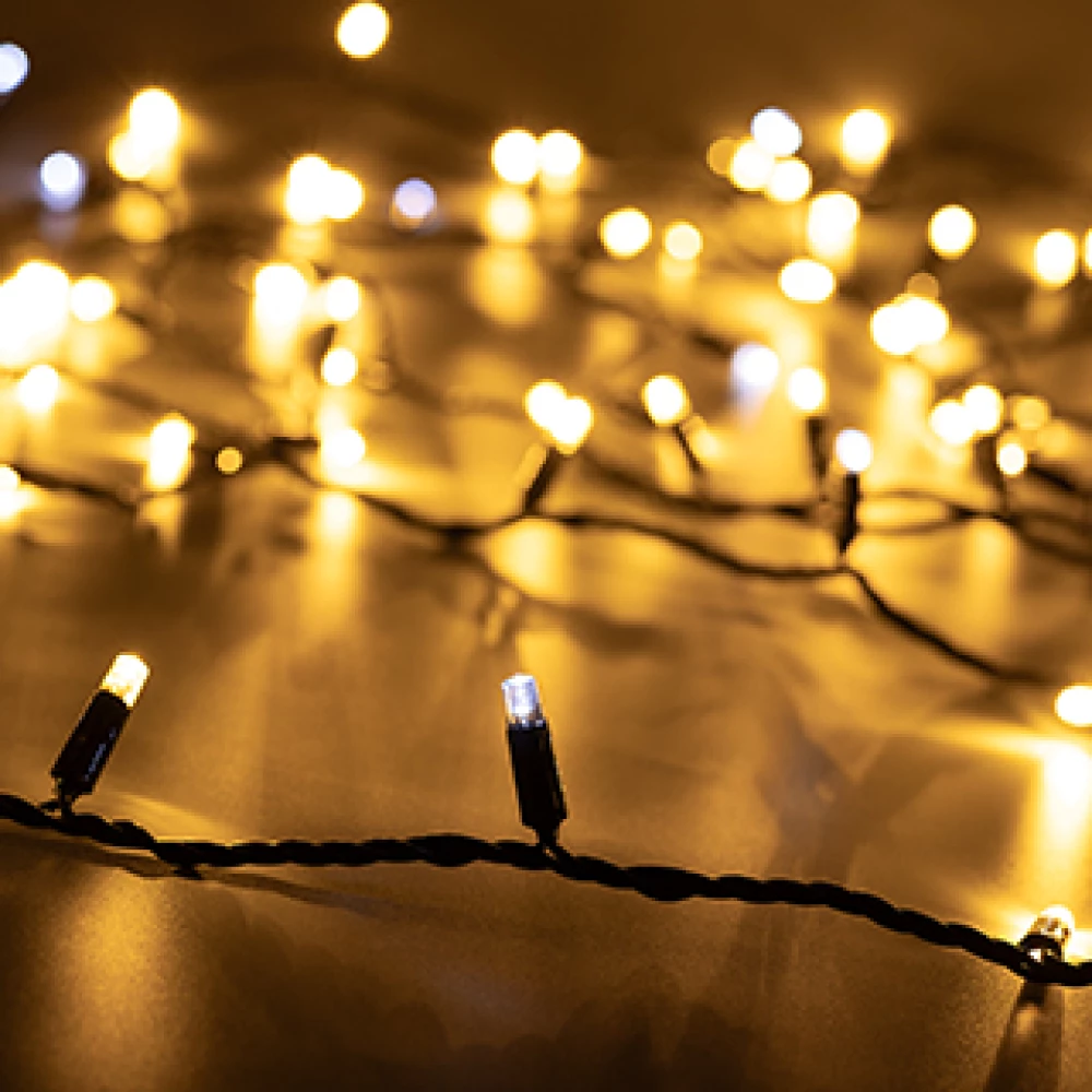 Светодиодная гирлянда ARD-STRING-CLASSIC-10000-BLACK-100LED-FLASH WARM (230V, 7W) (Ardecoled, IP65) 025795 - Viokon.com