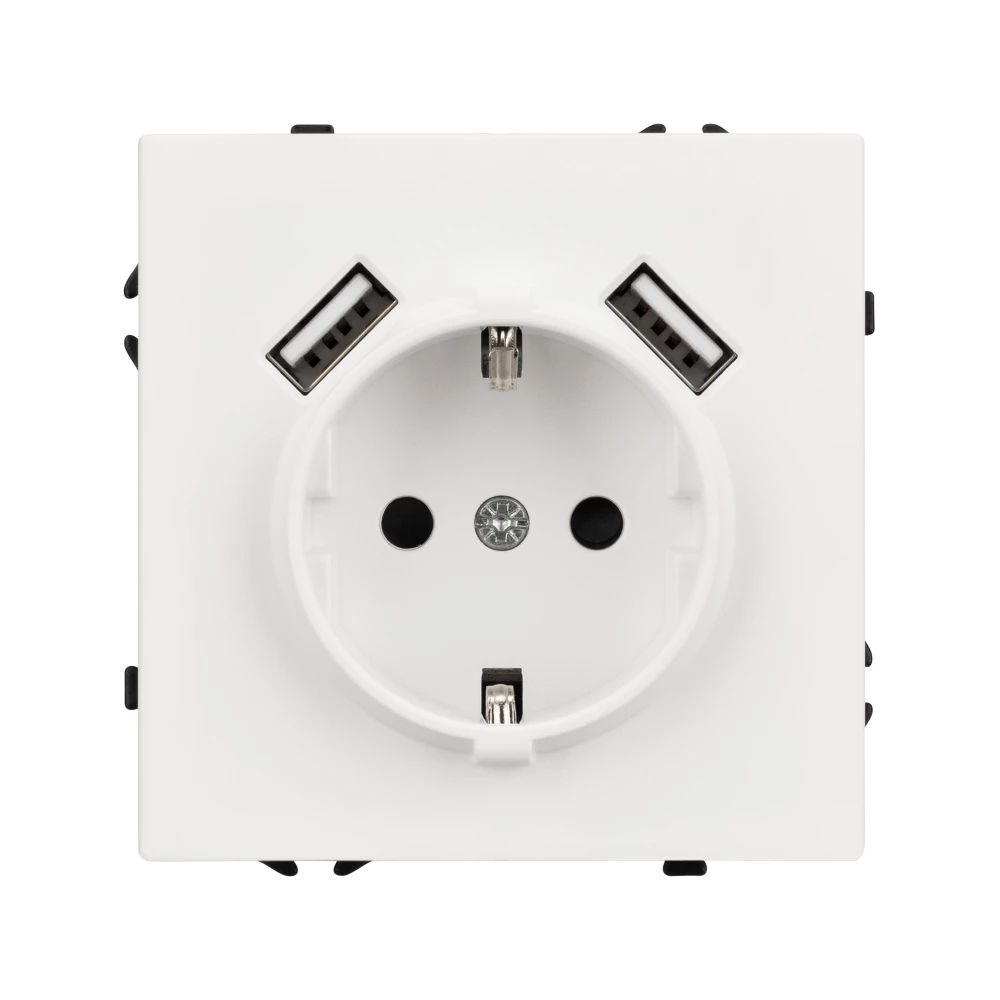 Механизм розетки с USB зарядкой SCT-NOBE-MUAA-SFPL-WH (230V, 16A) (Arlight, Белый кварц) 054288 - Viokon.com