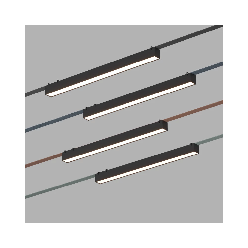 DK5676-BK Cветильник для трека-ремня Belty Smart серия Linear со светодиодом L642W40H45мм 48V DC 24W RA90 120 2700-6500K IP20 черный алюминий - Viokon.com