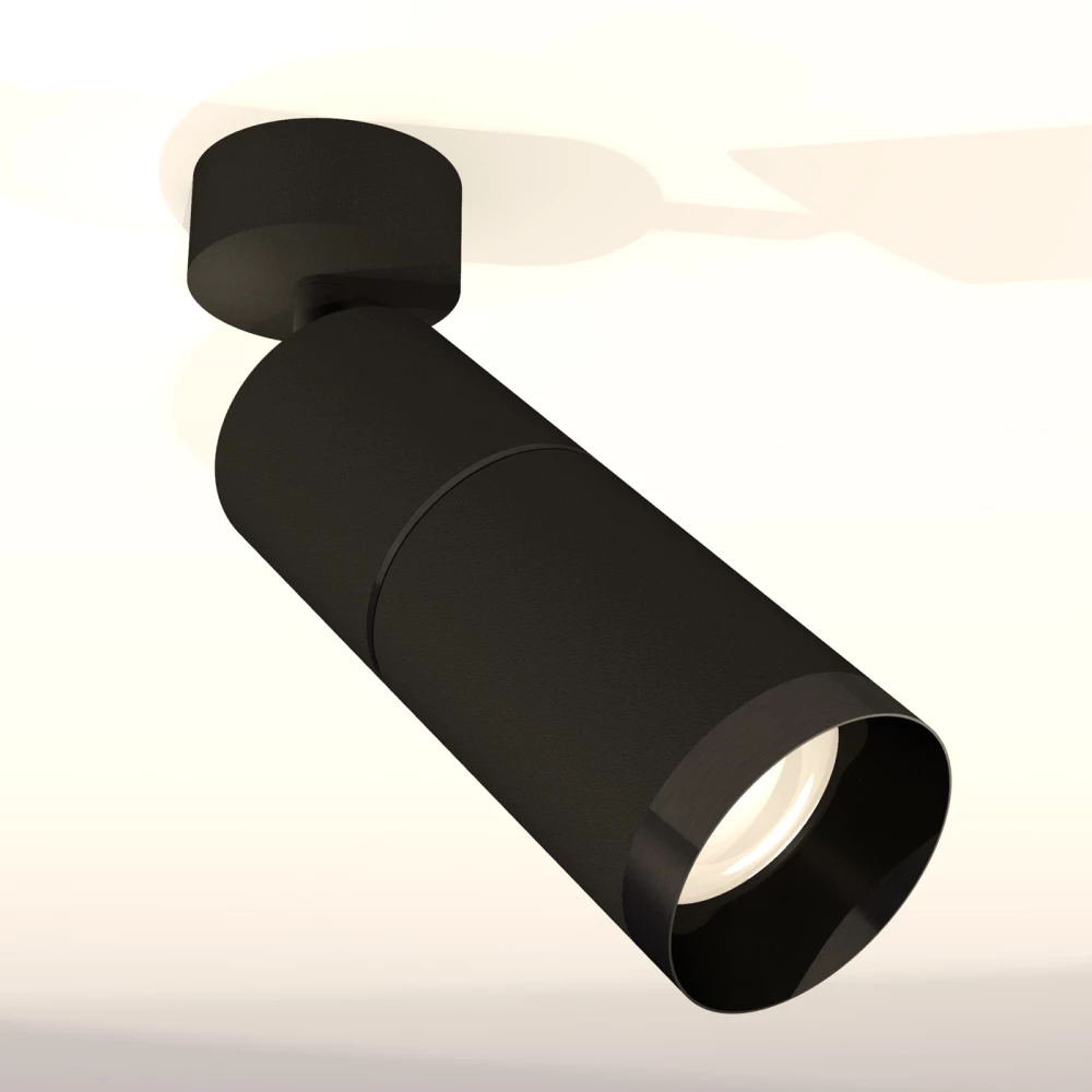 Комплект поворотного светильника XM6313011 SBK/PBK черный песок/черный полированный MR16 GU5.3 (A2210, C6302, A2061, C6313, N6131) - Viokon.com