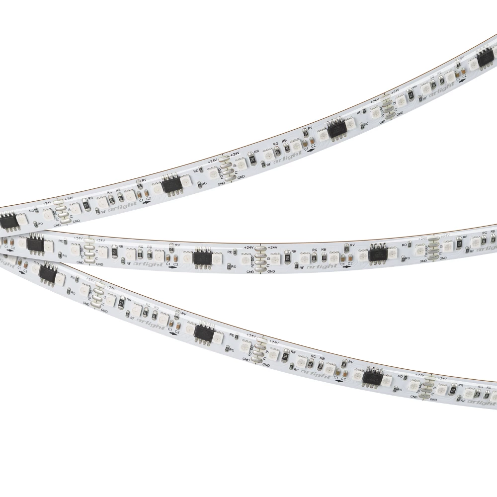 Лента герметичная SPI-SE-A120-10mm 24V RGB-PX6-BPT (23 W/m, IP65, 2835, 5m) (Arlight, бегущий огонь) 049451 - Viokon.com