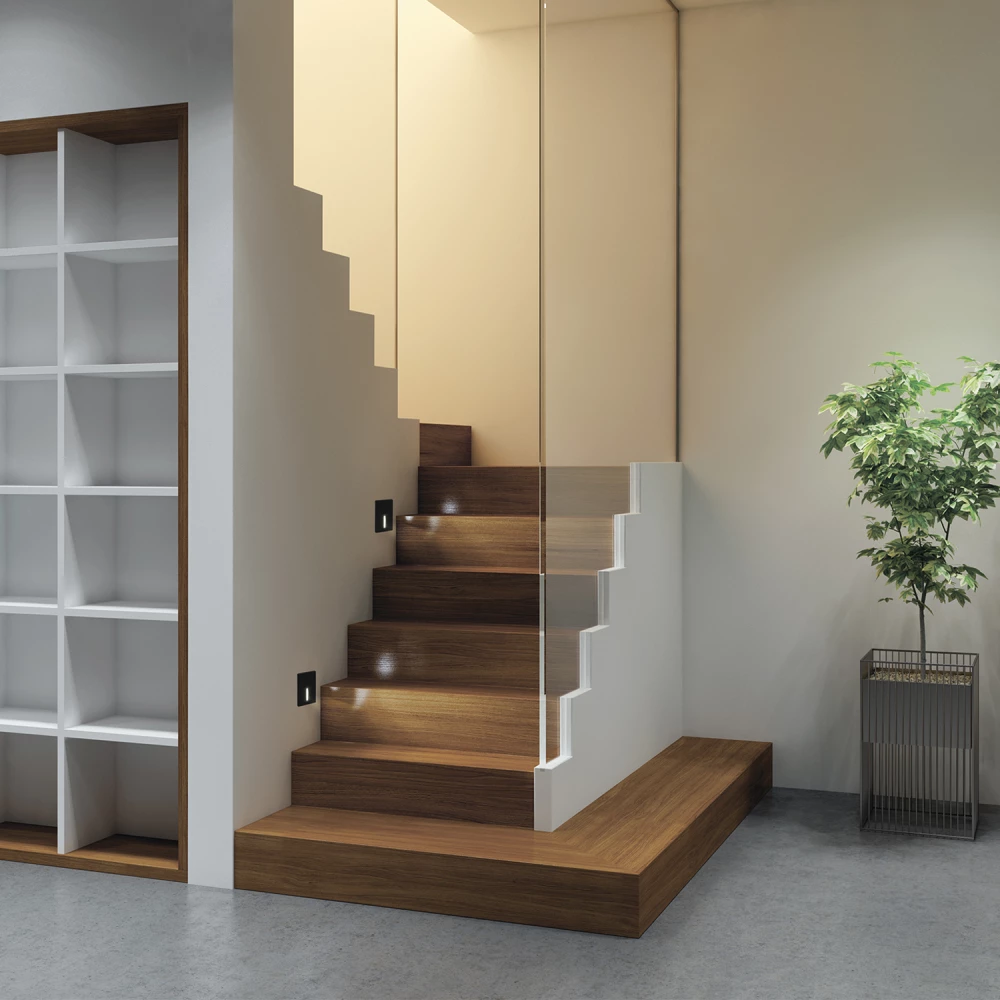 DK1030-BK Светильник встраиваемый в стену IP 20 LED 3000K 3 Вт черный алюминий - Viokon.com