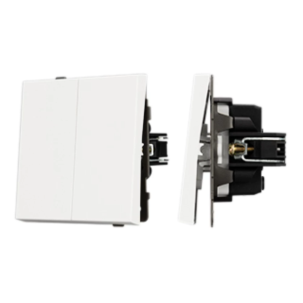 Механизм выключателя двухклавишный непроходной SWT-TENDO-MK02-SFPL-WH (230V, 10A) (Arlight, Матовый белый) 054547 - Viokon.com
