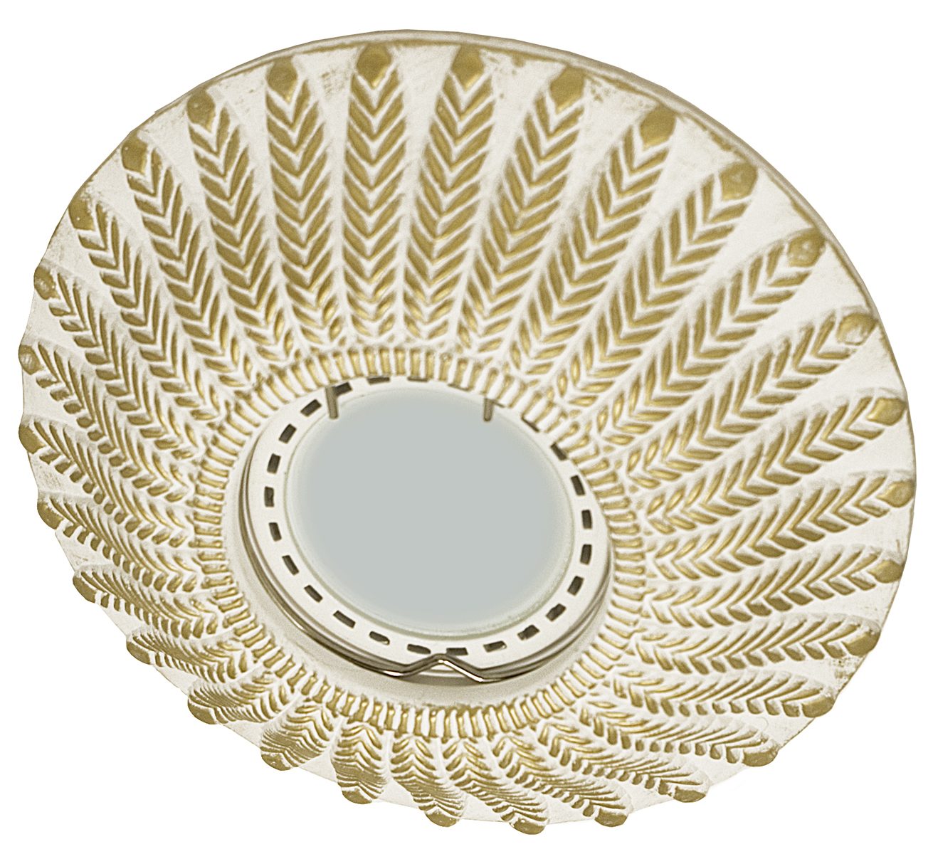 Встраиваемый гипсовый декоративный светильник RD-004 Wh/G - Viokon.com