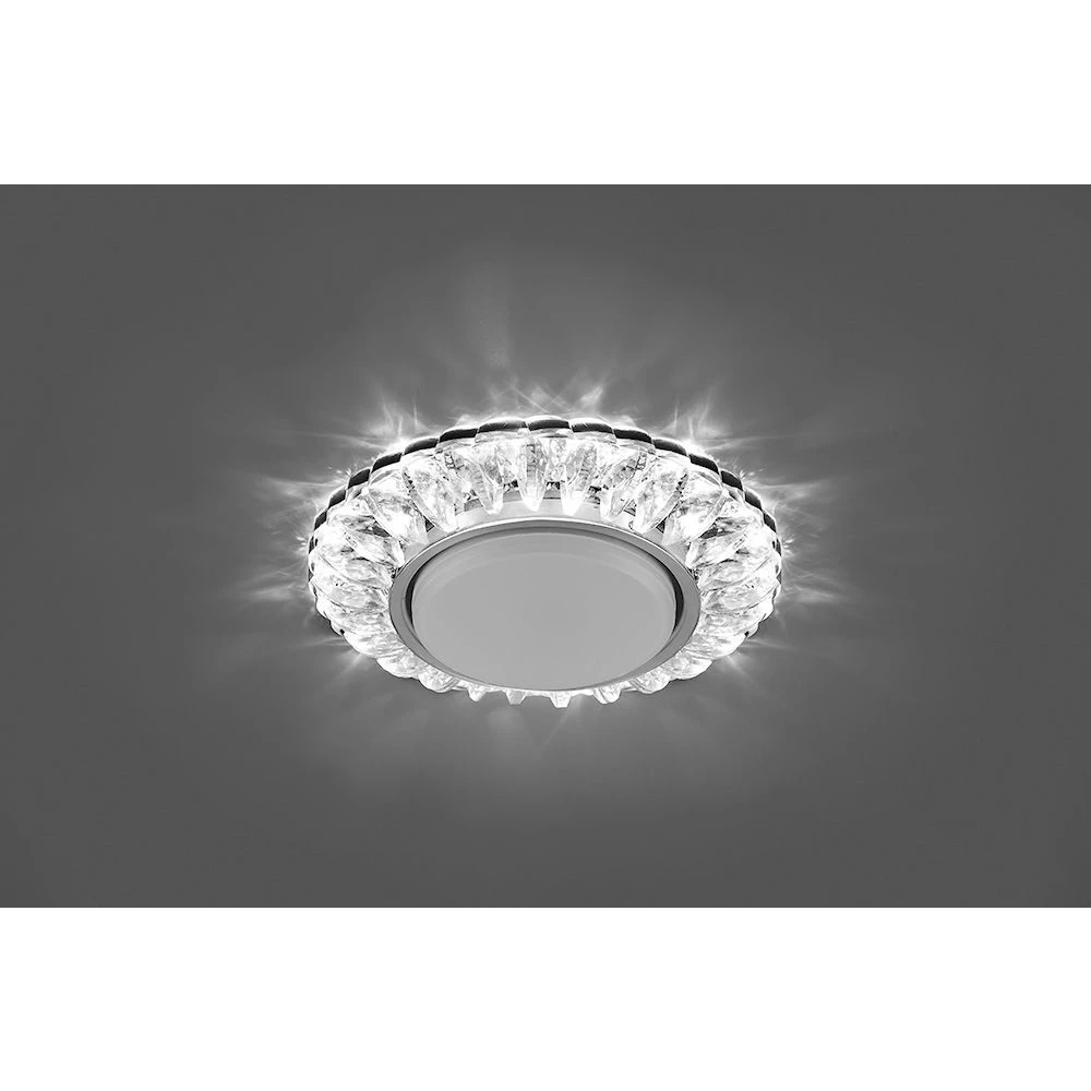 Светильник встраиваемый с белой LED подсветкой Feron CD4026 потолочный GX53 без лампы прозрачный (29540) - Viokon.com