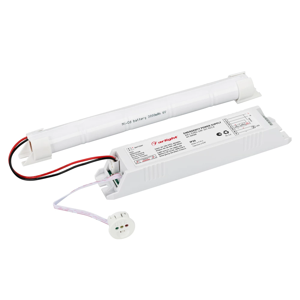 Блок аварийного питания ARJ-EMG-6W-3H-NiCd (Arlight, IP20 Пластик, 2 года) 024365 - Viokon.com